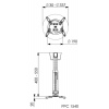 Teleskopický držák projektoru Vogel's PPC 1540, 40-55cm, bílý