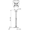 Teleskopický držák projektoru Vogel's PPC 1555, 55-85cm, bílý