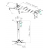 TB Projector mount 2in1 TB-M52 ceiling/wall 10kg