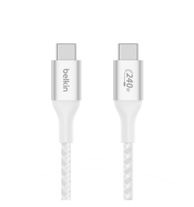 Belkin Boost charge USB-C kabel 240W, 1m, bílý