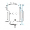 Brodit držák do auta nastavitelný s USB-C a nabíjením z cig. zapalovače/USB š.75-89 mm, tl. 6-10