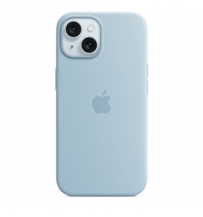 iPhone 15 Silicone Case with MS - Light Blue