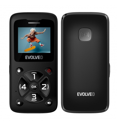 EVOLVEO EasyPhone ID, mobilní telefon pro seniory, černá