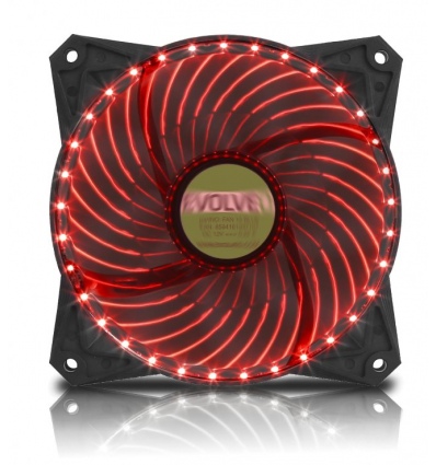 EVOLVEO ventilátor 120mm, LED 33 bodů, červený