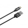 Chytrá síťová nabíječka ALIGATOR 3.4A, 2xUSB, smart IC, černá, kabel pro iPhone/iPad 2A