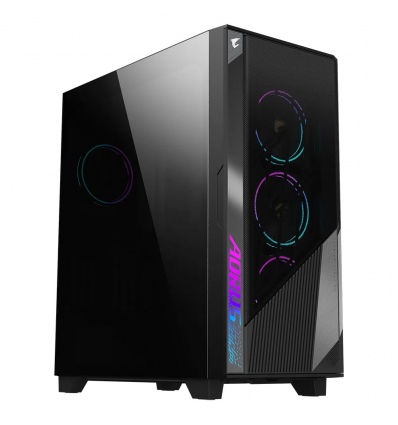 GIGABYTE AORUS C500/Midi Tower/Transpar./Černá