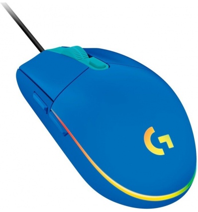 Logitech G102 Lightsync/Herní/Optická/8 000 DPI/Drátová USB/Modrá