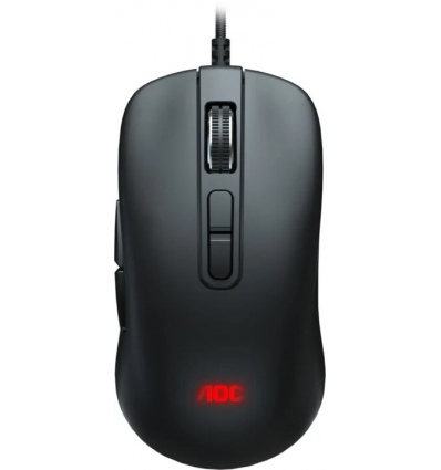 AOC GM300B/Herní/Optická/Pro praváky/6 200 DPI/Drátová USB/Černá