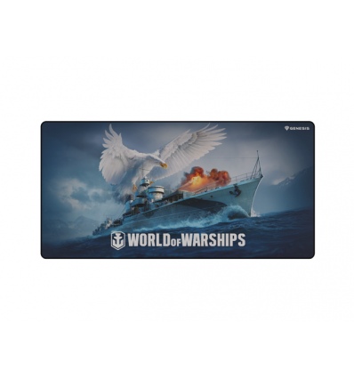 Herní podložka pod myš Genesis CARBON 500 WORLD of WARSHIPS, MAXI 90x45cm