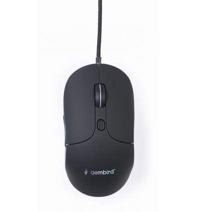 Gembird MUS-UL-02/Ergonomická/Optická/Pro praváky/2 400 DPI/Drátová USB/Černá