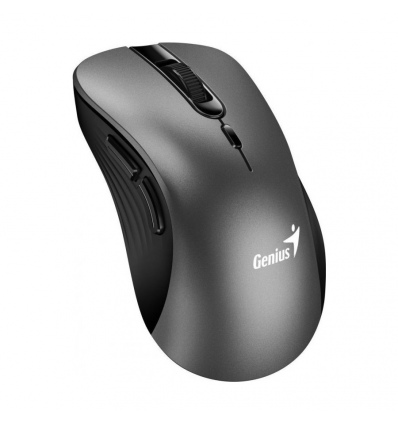 Genius Ergo 8100S/Ergonomická/Optická/Pro praváky/1 600 DPI/Bezdrátová USB/Černá-šedá