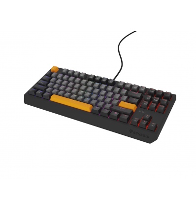 Genesis herní klávesnice THOR 230/TKL/RGB/Outemu Red/Drátová USB/US layout/Anchor Negative Šedá