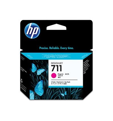 HP no 711 - purpurová ink. kazeta - 3pack, CZ135A