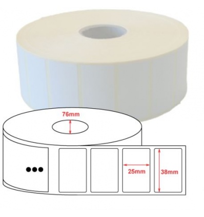 Z-Select 2000D, Midrange, 38x25mm 5,180 labels, 10 rolls in box