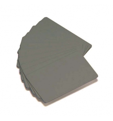 ZEBRA COLOR PVC CARD - SILVER METALLIC, 30 MIL, 500 ks