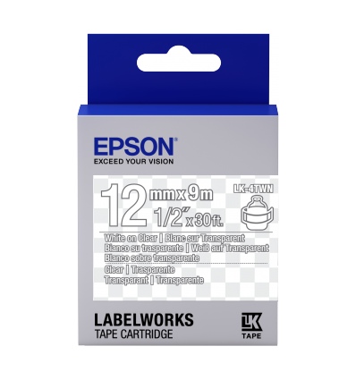 Epson Label Cartridge Transparent LK-4TWN Transparent White/transparent 12mm (9m)