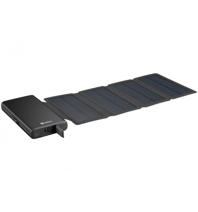 Sandberg Solar 4-Panel Powerbank 25000 mAh, solární nabíječka, černá