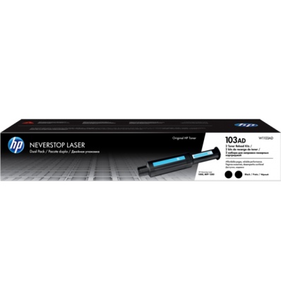 HP 103AD Black Neverst. Laser, dvojbalení, W1103AD