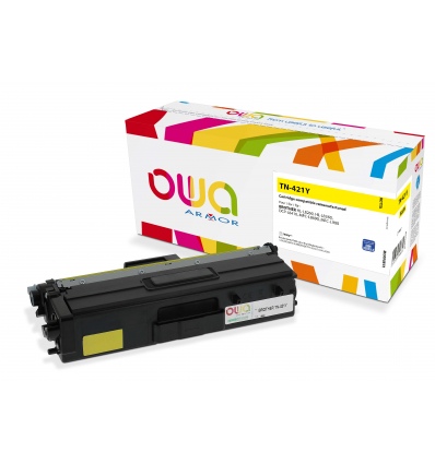 OWA Armor toner kompatibilní s Brother TN-421Y, 1800st, žlutá/yellow