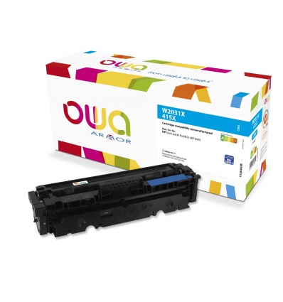 OWA Armor toner kompatibilní s HP W2031X, 415X, 6000st, modrá/cyan