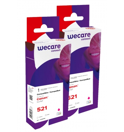 WECARE ARMOR sada ink kompatibilní s CANON CLI521M 2x10,5ml,červená,CLI-521 M