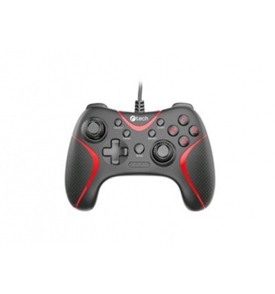 Gamepad C-TECH Theon pro PC/PS3, 2 programovatelná makro tlačítka, 2x analog, X-input, vibrační, 1,8