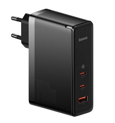 Baseus CCGP100201 GaN5 Pro Fast Nabíječka USB + 2xUSB-C 140W Black