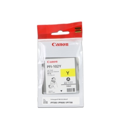 CANON INK PFI-102 YELLOW iPF-500, 600, 700