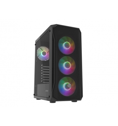 PC skříň Fury SHOBO/Midi Tower/Transpar./Černá