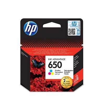 HP 650 tříbarevná inkoustová kazeta, CZ102AE