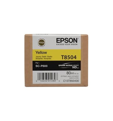 Epson Singlepack Photo Yellow T850400 UltraChrome HD ink 80ml