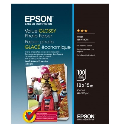 EPSON Value Glossy Photo Paper 10x15cm 100 sheet