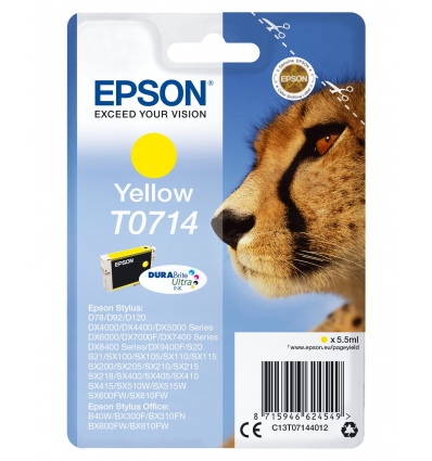 Epson Singlepack Yellow T0714 DURABrite Ultra Ink