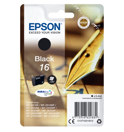 Epson Singlepack Black 16 DURABrite Ultra Ink