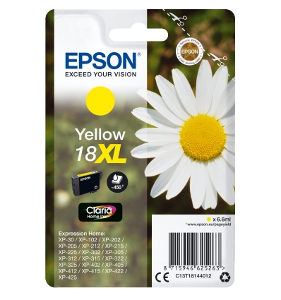 Epson Singlepack Yellow 18XL Claria Home Ink