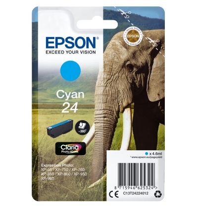 Epson Singlepack Cyan 24 Claria Photo HD Ink