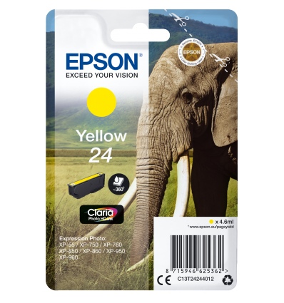 Epson Singlepack Yellow 24 Claria Photo HD Ink