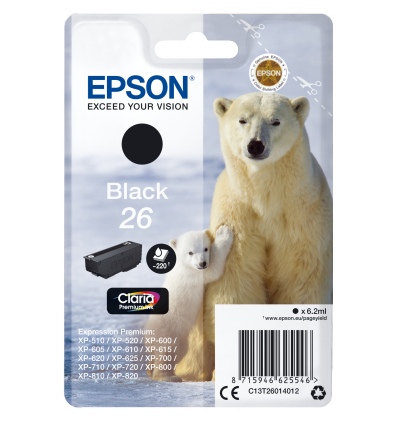 Epson Singlepack Black 26 Claria Premium Ink