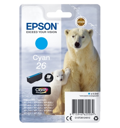 Epson Singlepack Cyan 26 Claria Premium Ink