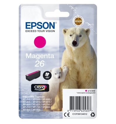 Epson Singlepack Magenta 26 Claria Premium Ink