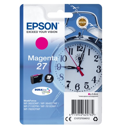 Epson Singlepack Magenta 27 DURABrite Ultra Ink