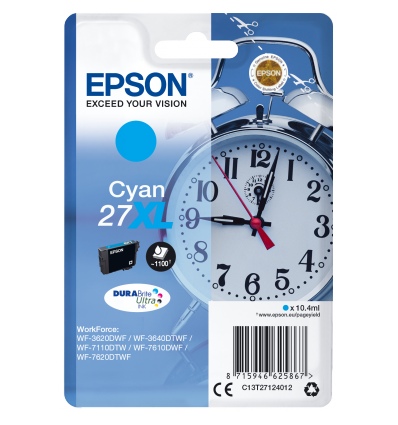 Epson Singlepack Cyan 27XL DURABrite Ultra Ink