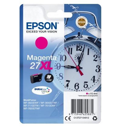 Epson Singlepack Magenta 27XL DURABrite Ultra Ink