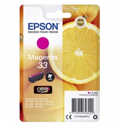 Epson Singlepack Magenta 33 Claria Premium Ink