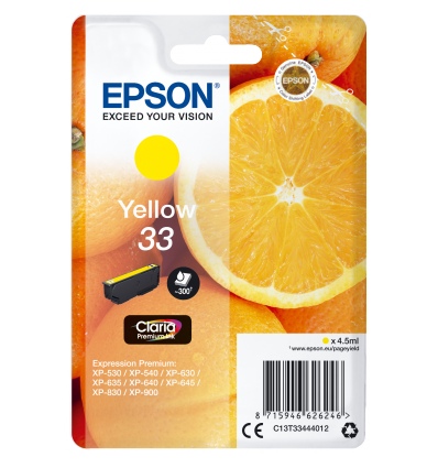 Epson Singlepack Yellow 33 Claria Premium Ink