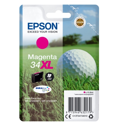 Epson Singlepack Magenta 34XL DURABrite Ultra Ink