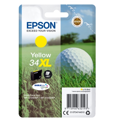 Epson Singlepack Yellow 34XL DURABrite Ultra Ink