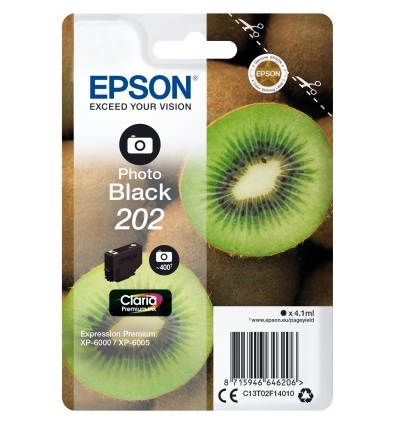 EPSON ink Fotočerná 202 Premium - singlepack, 4,1ml, 400s, standard