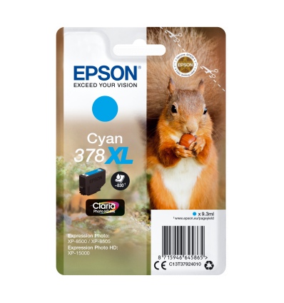 Epson Singlepack Cyan 378 XL Claria Photo HD Ink