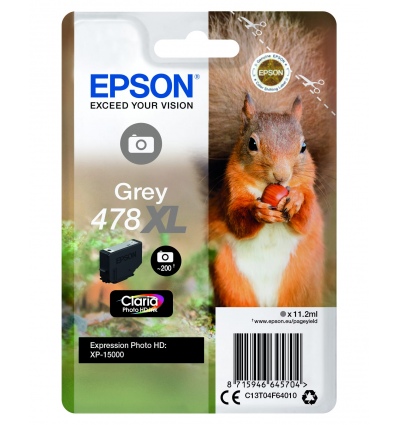 Epson Singlepack Grey 478XL Claria Photo HD Ink